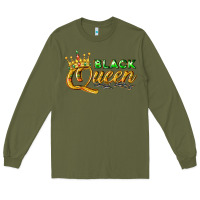 Army Green black queen Long Sleeve Tee - texasbilliewilder