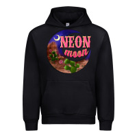 Black neon moon Urban Hoodie - NancyCooperArtShop