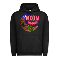 Pigment Black neon moon Urban Hoodie - NancyCooperArtShop
