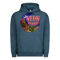 Pigment Midnight Navy neon moon Urban Hoodie - NancyCooperArtShop