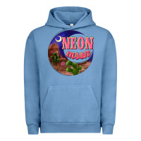 Pigment Pebble Blue neon moon Urban Hoodie - NancyCooperArtShop