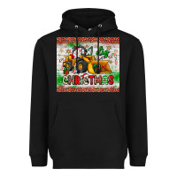 Black i dig christmas bulldozer santa Heavyweight Hoodie - JahusDesignShop