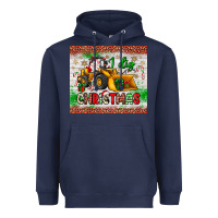 Navy i dig christmas bulldozer santa Heavyweight Hoodie - JahusDesignShop