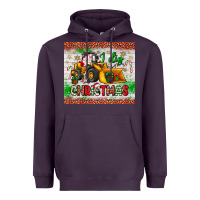 Plum i dig christmas bulldozer santa Heavyweight Hoodie - JahusDesignShop