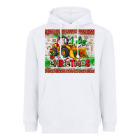 I Dig Christmas Bulldozer Santa Heavyweight Hoodie | Teevron