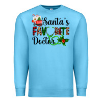 Ocean Blue santa's favorite doctor Premium Sweatshirt - AdoDesignShop