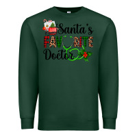 Sports Green santa's favorite doctor Premium Sweatshirt - AdoDesignShop