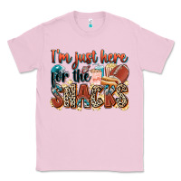Bubblegum Pink i'm just here for the snacks american football Classic Tee - Zillion Design Studio