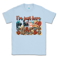 Dusty Blue i'm just here for the snacks american football Classic Tee - Zillion Design Studio
