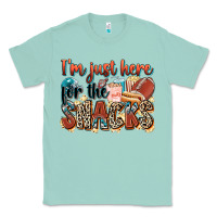 Seafoam i'm just here for the snacks american football Classic Tee - Zillion Design Studio