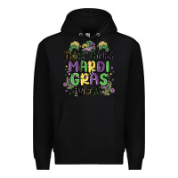 Black thick thighs mardi gras vibes Premium Hoodie - MaliasSmallBusiness