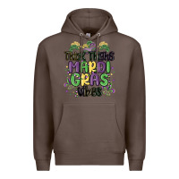 Coffee thick thighs mardi gras vibes Premium Hoodie - MaliasSmallBusiness