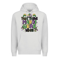 Dove Grey thick thighs mardi gras vibes Premium Hoodie - MaliasSmallBusiness