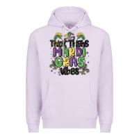 Lilac thick thighs mardi gras vibes Premium Hoodie - MaliasSmallBusiness