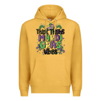 Mustard thick thighs mardi gras vibes Premium Hoodie - MaliasSmallBusiness