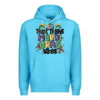 Ocean Blue thick thighs mardi gras vibes Premium Hoodie - MaliasSmallBusiness