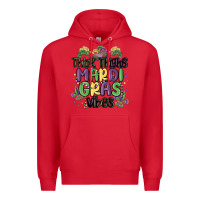 Red thick thighs mardi gras vibes Premium Hoodie - MaliasSmallBusiness