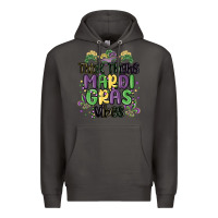 Smoke thick thighs mardi gras vibes Premium Hoodie - MaliasSmallBusiness