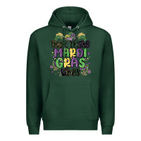 Sports Green thick thighs mardi gras vibes Premium Hoodie - MaliasSmallBusiness