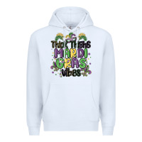 White thick thighs mardi gras vibes Premium Hoodie - MaliasSmallBusiness