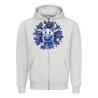 Dove Grey blueberry milkshake cow sunflower Zipper Hoodie - RanaPortraitStore