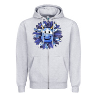 Heather Grey blueberry milkshake cow sunflower Zipper Hoodie - RanaPortraitStore