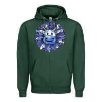 Sports Green blueberry milkshake cow sunflower Zipper Hoodie - RanaPortraitStore