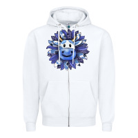 White blueberry milkshake cow sunflower Zipper Hoodie - RanaPortraitStore