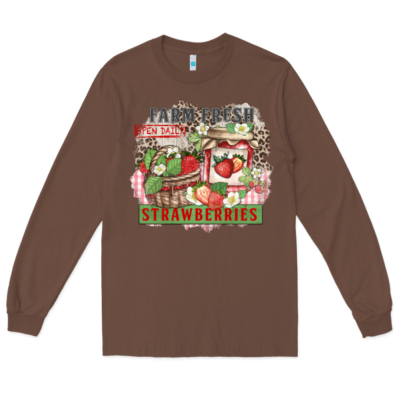 Farm Fresh Strawberries Long Sleeve Tee by Zillion Design Studio | Teevron