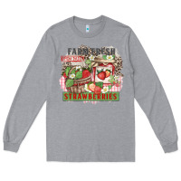 Heather Grey farm fresh strawberries Long Sleeve Tee - Zillion Design Studio
