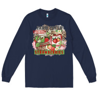 Navy farm fresh strawberries Long Sleeve Tee - Zillion Design Studio