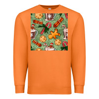 Carrot christmas hot chocolate and cookies seamless pattern Premium Sweatshirt - BundleAndBundleShop