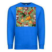 True Royal christmas hot chocolate and cookies seamless pattern Premium Sweatshirt - BundleAndBundleShop
