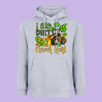 A Little Dirt Never Hurt St Patricks Bulldozer Heavyweight Hoodie Designed By Jahusdesignshop