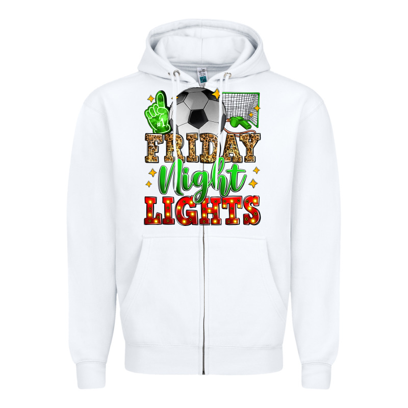 Friday Night Lights Soccer Zipper Hoodie by Zillion Design Studio | Teevron