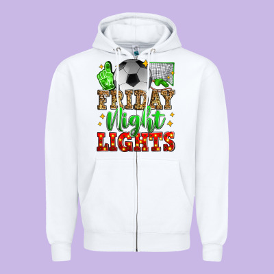 Friday Night Lights Soccer Zipper Hoodie Designed By Zillion Design Studio
