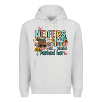 Dove Grey heifers be trippin' Premium Hoodie - MaliasSmallBusiness