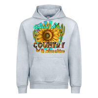Heather Grey raised on country  sunshine Urban Hoodie - NancyCooperArtShop