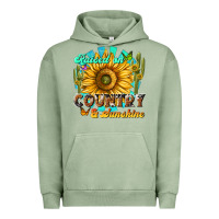 Pigment Oil Green raised on country  sunshine Urban Hoodie - NancyCooperArtShop