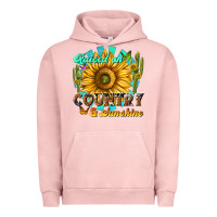 Pigment Salmon raised on country  sunshine Urban Hoodie - NancyCooperArtShop