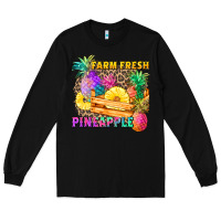Black farm fresh pineapple Long Sleeve Tee - Zillion Design Studio