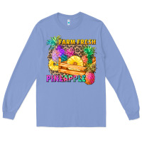 Colony Blue farm fresh pineapple Long Sleeve Tee - Zillion Design Studio