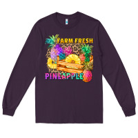 Plum farm fresh pineapple Long Sleeve Tee - Zillion Design Studio