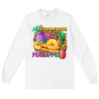 White farm fresh pineapple Long Sleeve Tee - Zillion Design Studio