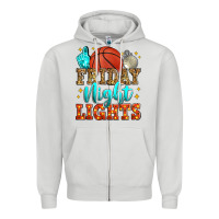 Dove Grey friday night lights basketball Zipper Hoodie - Zillion Design Studio