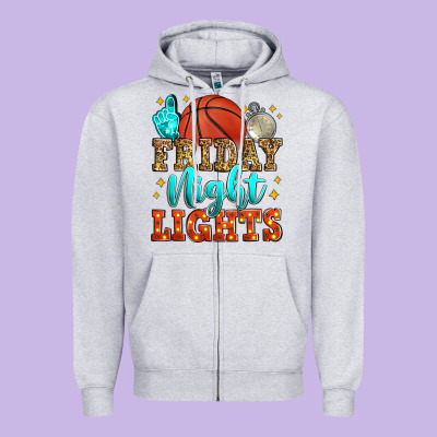 Friday Night Lights Basketball Zipper Hoodie Designed By Zillion Design Studio
