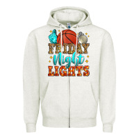 Oatmeal Heather friday night lights basketball Zipper Hoodie - Zillion Design Studio