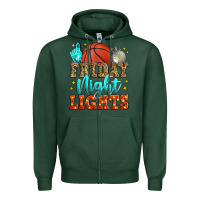 Sports Green friday night lights basketball Zipper Hoodie - Zillion Design Studio