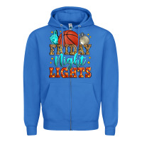 True Royal friday night lights basketball Zipper Hoodie - Zillion Design Studio