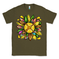 Army Green lemon sunflower Classic Tee - texasbilliewilder